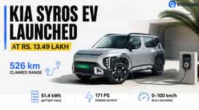 Kia Syros EV Launched at Rs. 13.49 Lakh: 526 km Claimed Range